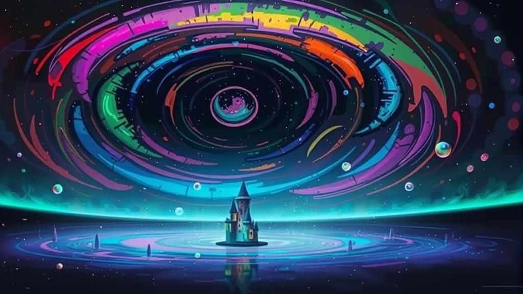 Psychedelic Lilliput Cityscape in Expressionist Style