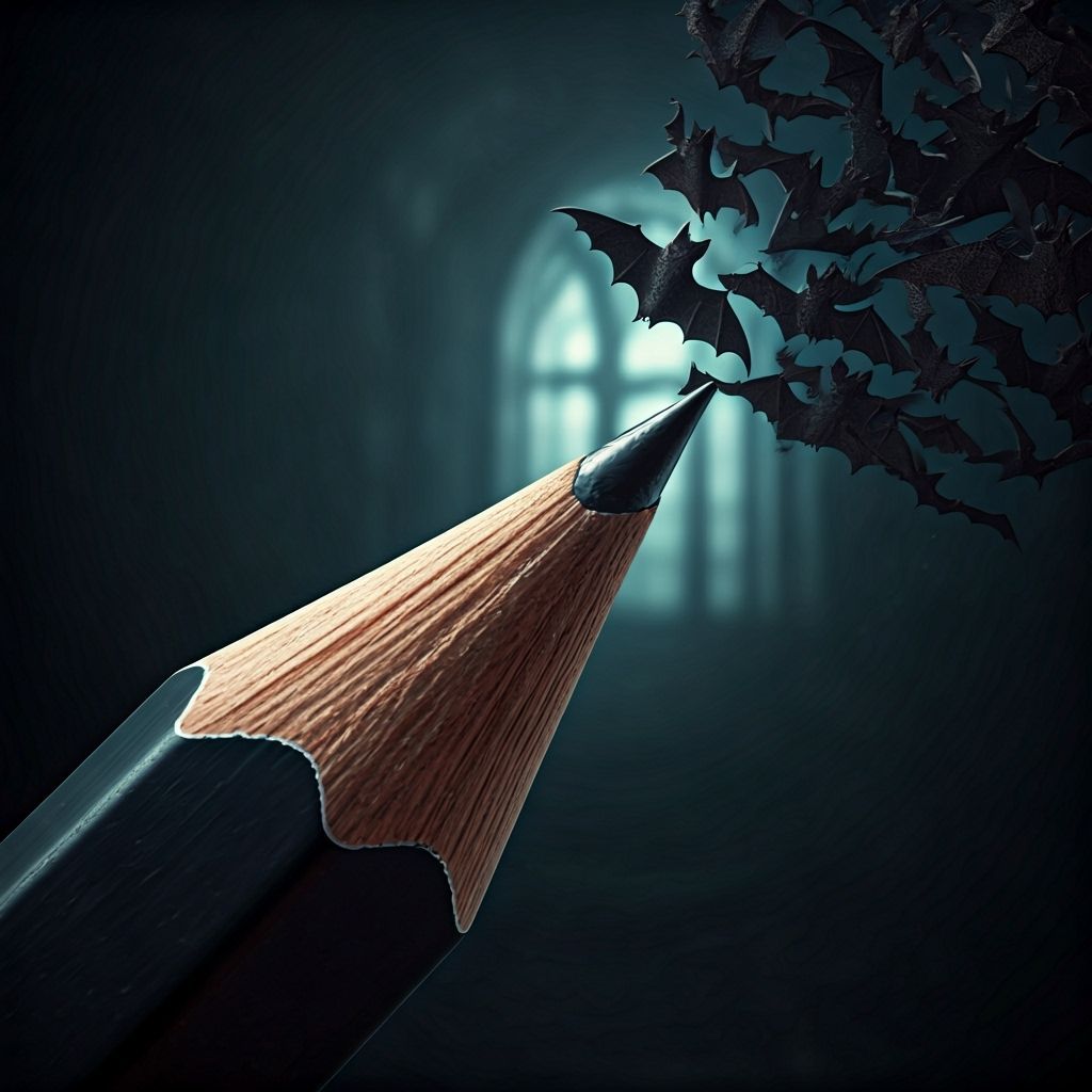 Graphite Bats Emerge from Pencil Tip