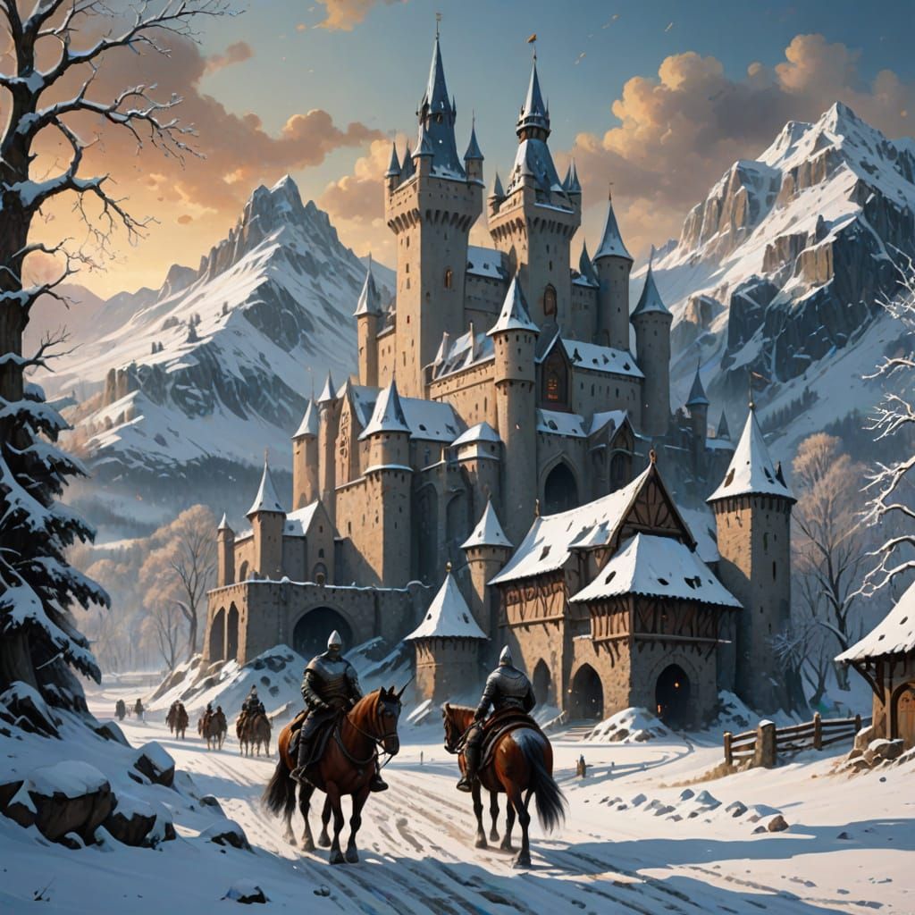 Medieval Winter Wonder Castle