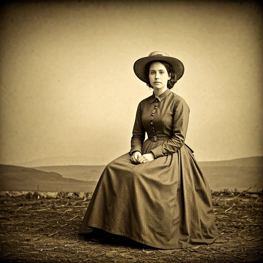 Vintage Woman Portrait in Early Photography Style