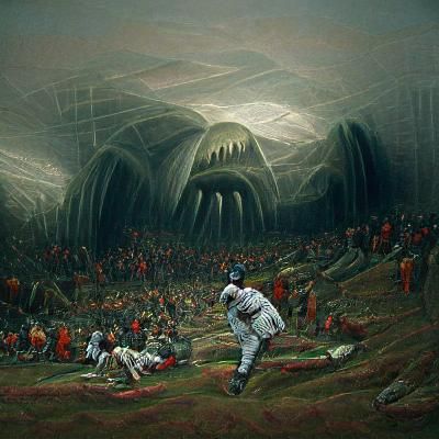 Dystopian Baseball Field: A Dark Fantasy