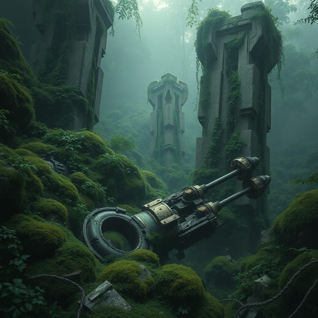 Emerald Wilderness Reveals Crumbling Stone Relics