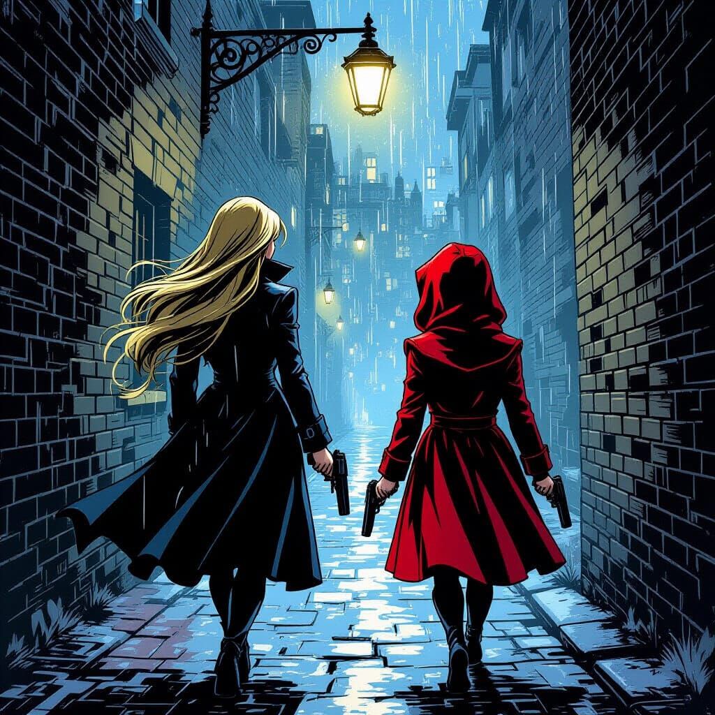 Fabletown Detectives Rapunzel & Red Riding Hood Noir Search