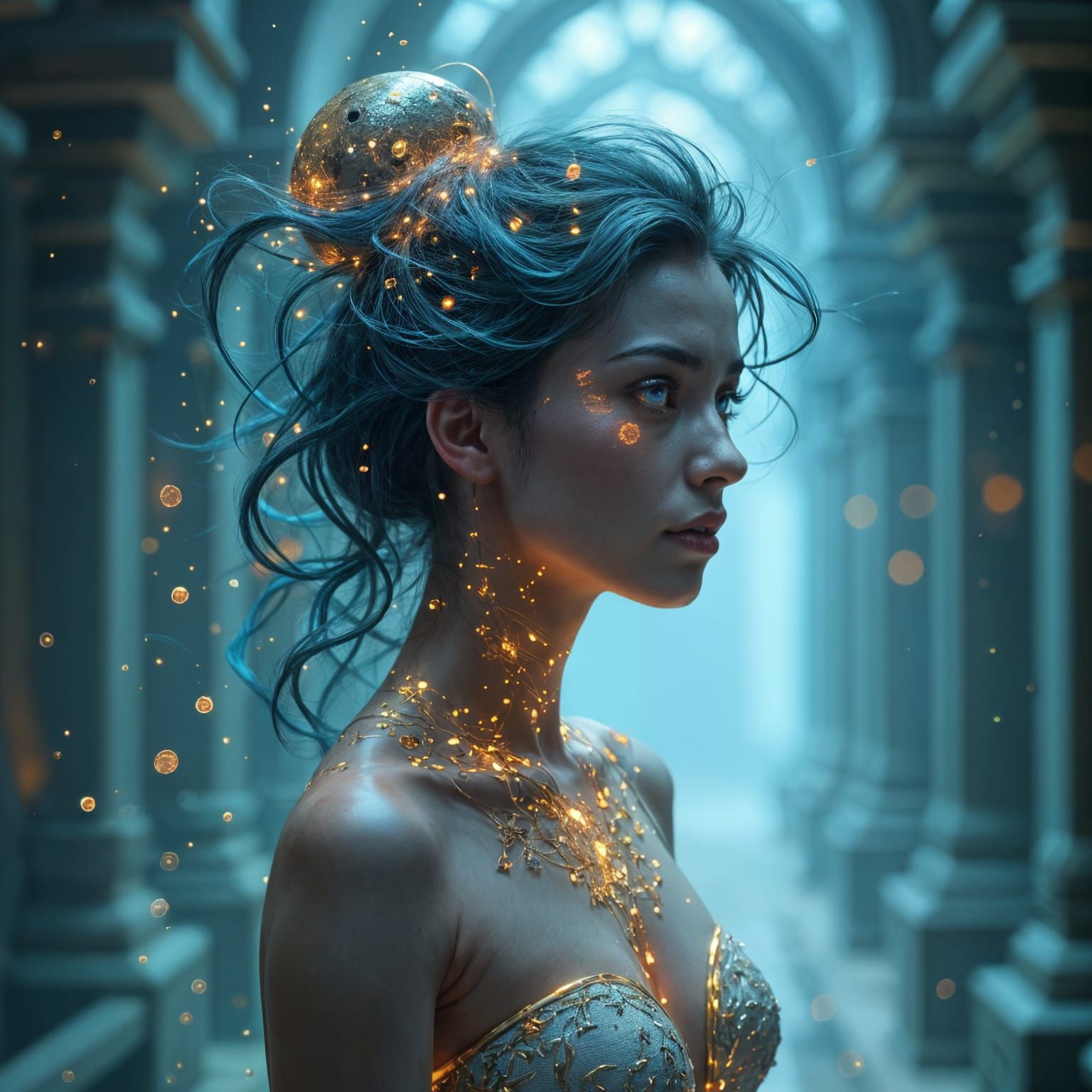 Ethereal Woman Speaks Without Words: Fantasy Concept Art