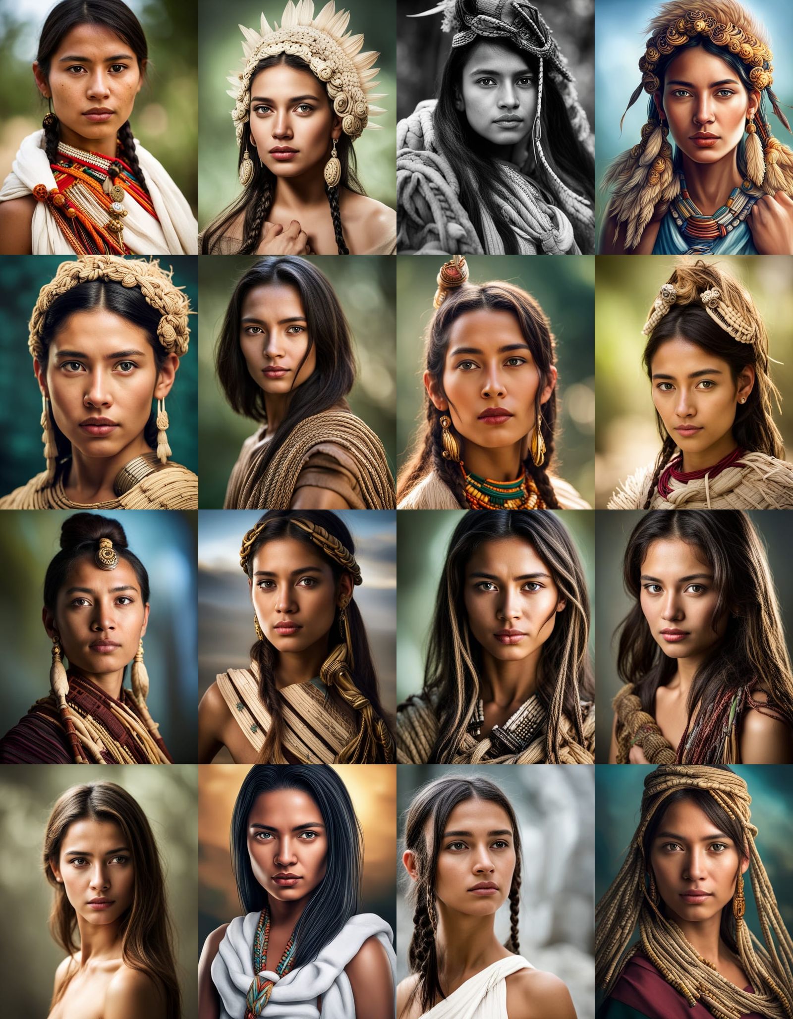 Ancient Mayan Warrior Portrait