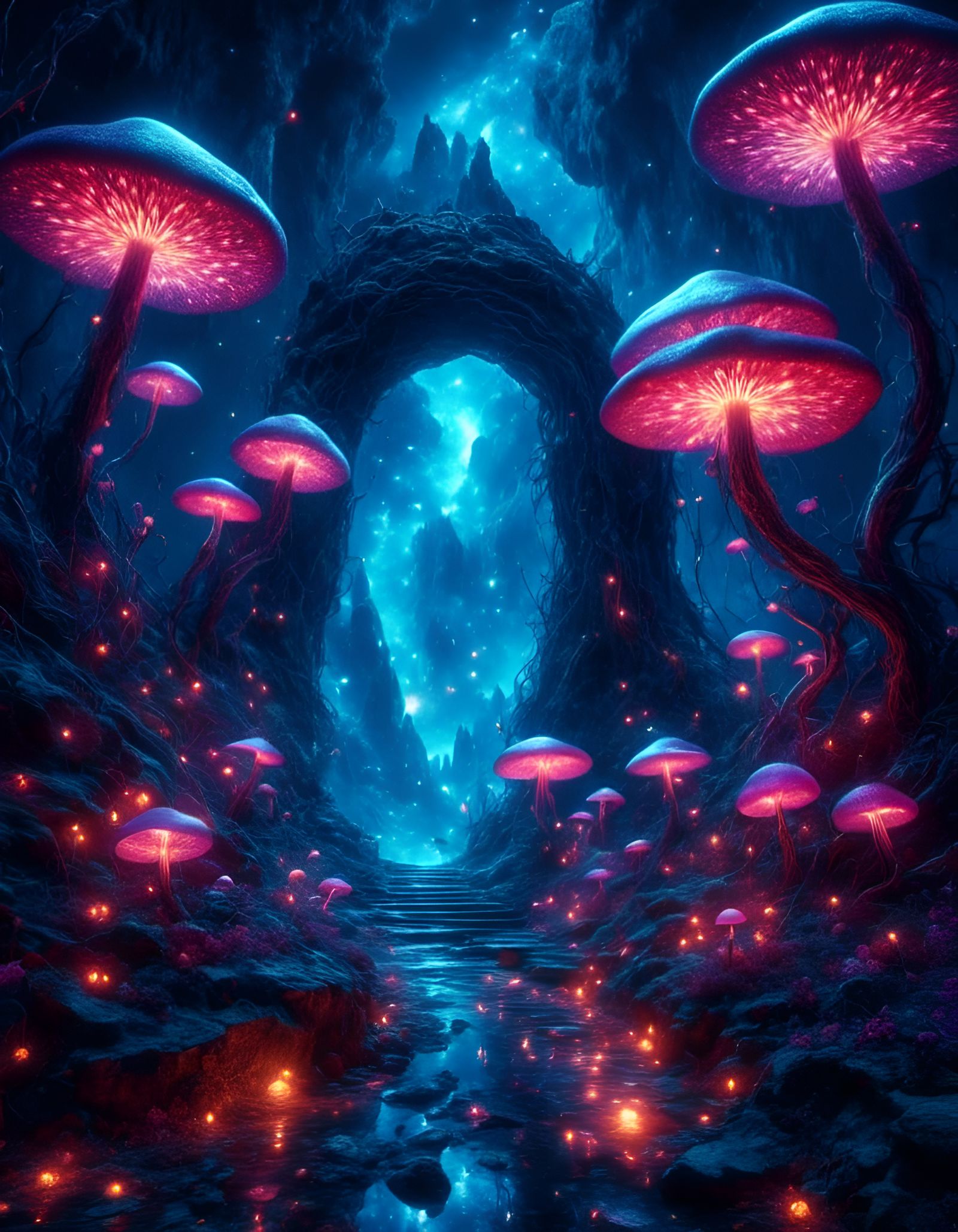 Undead Warlock Walks Through Eldritch Portal