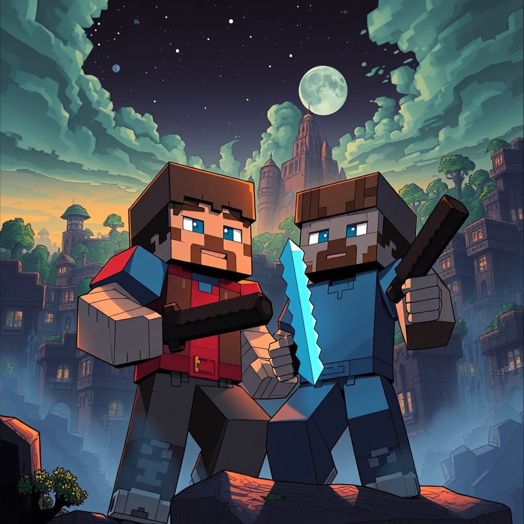 Epic Fantasy Scene in Comic Book Art Style