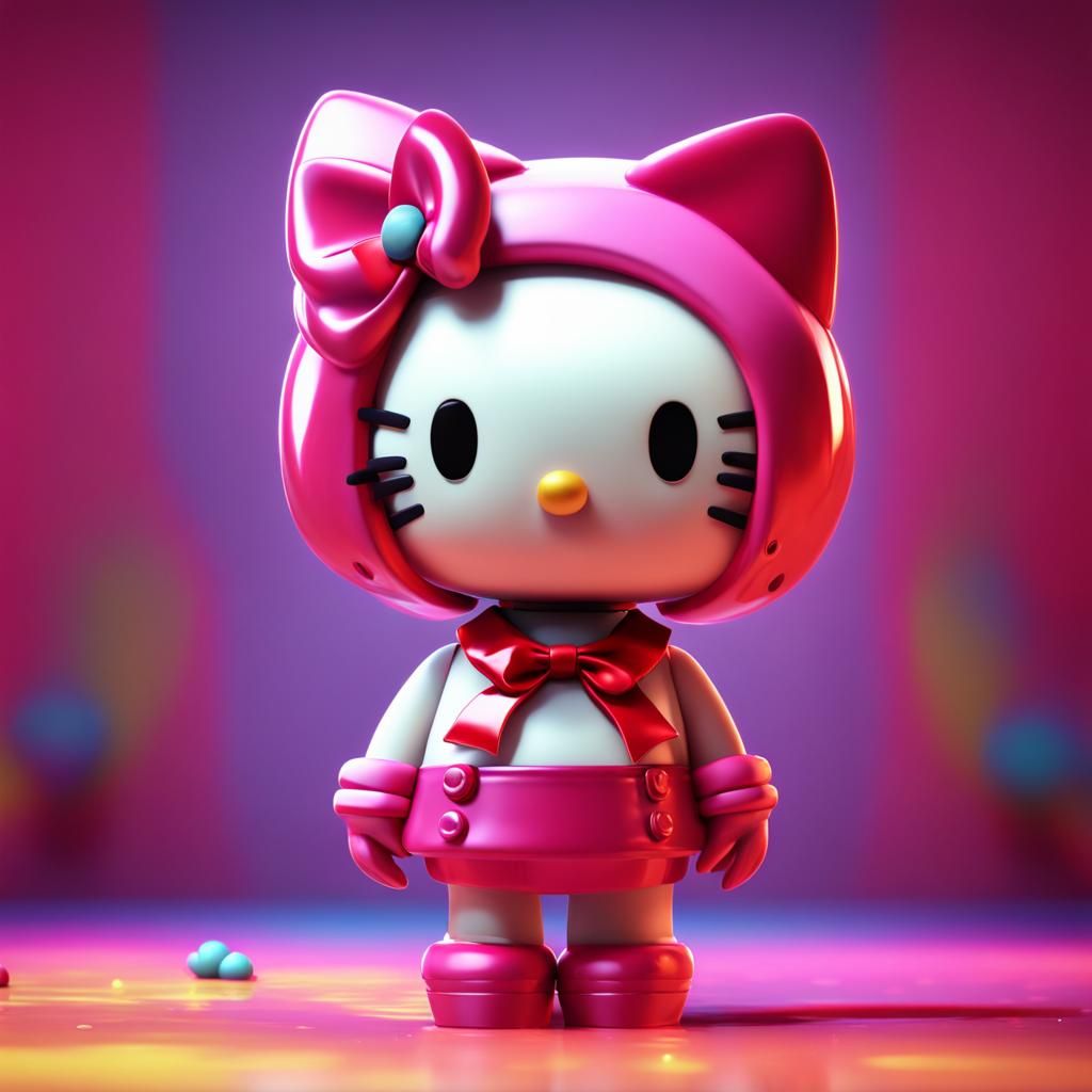 Tradgoth Hello Kitty in Pixar 3D Style