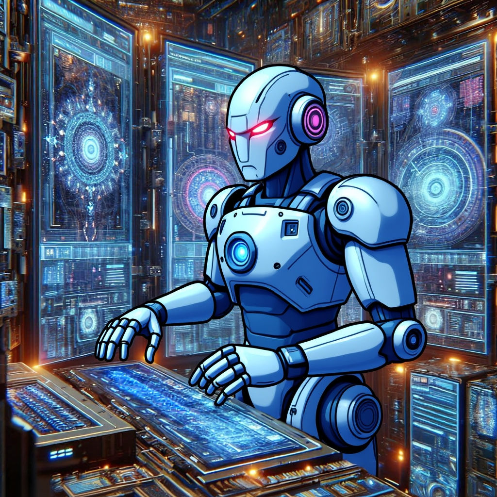 Robot Manages Network Automation Server as Matte Painting