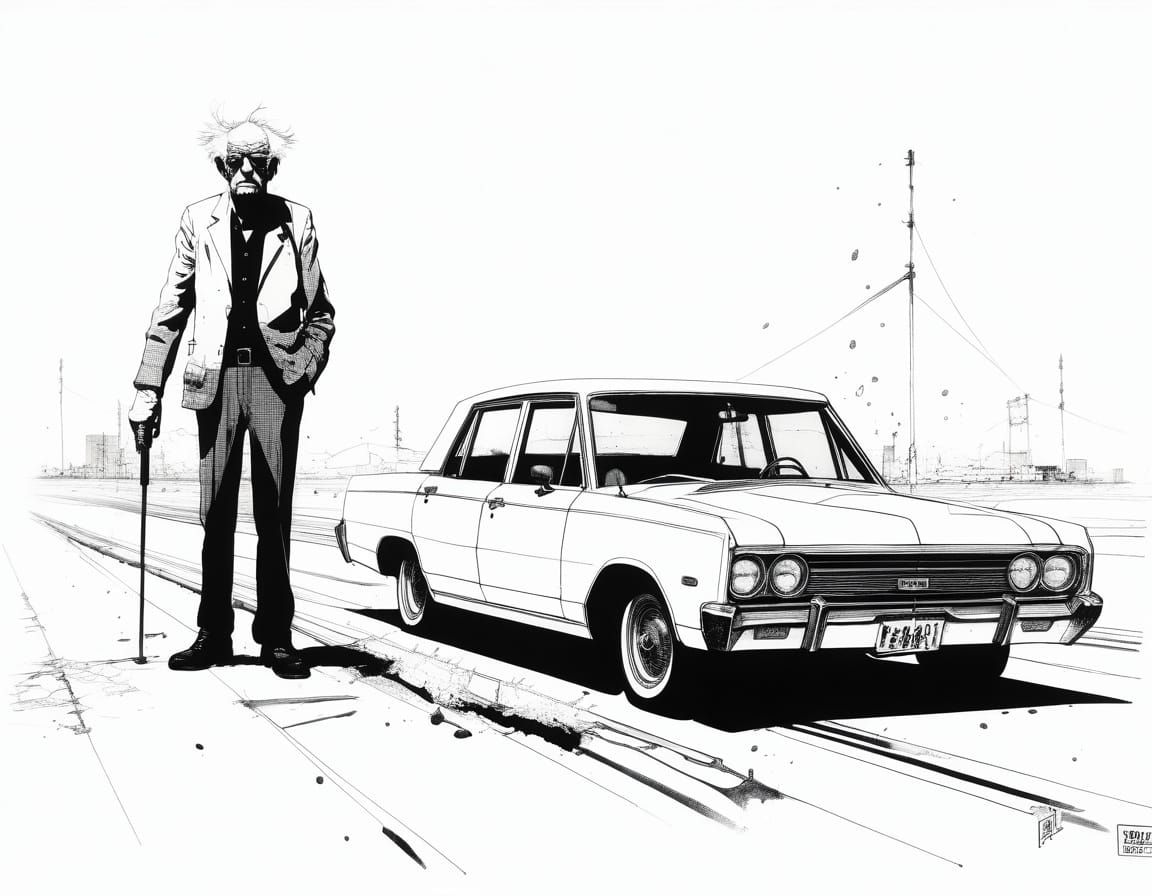 Minimalist Surrealist Art in Anime Style