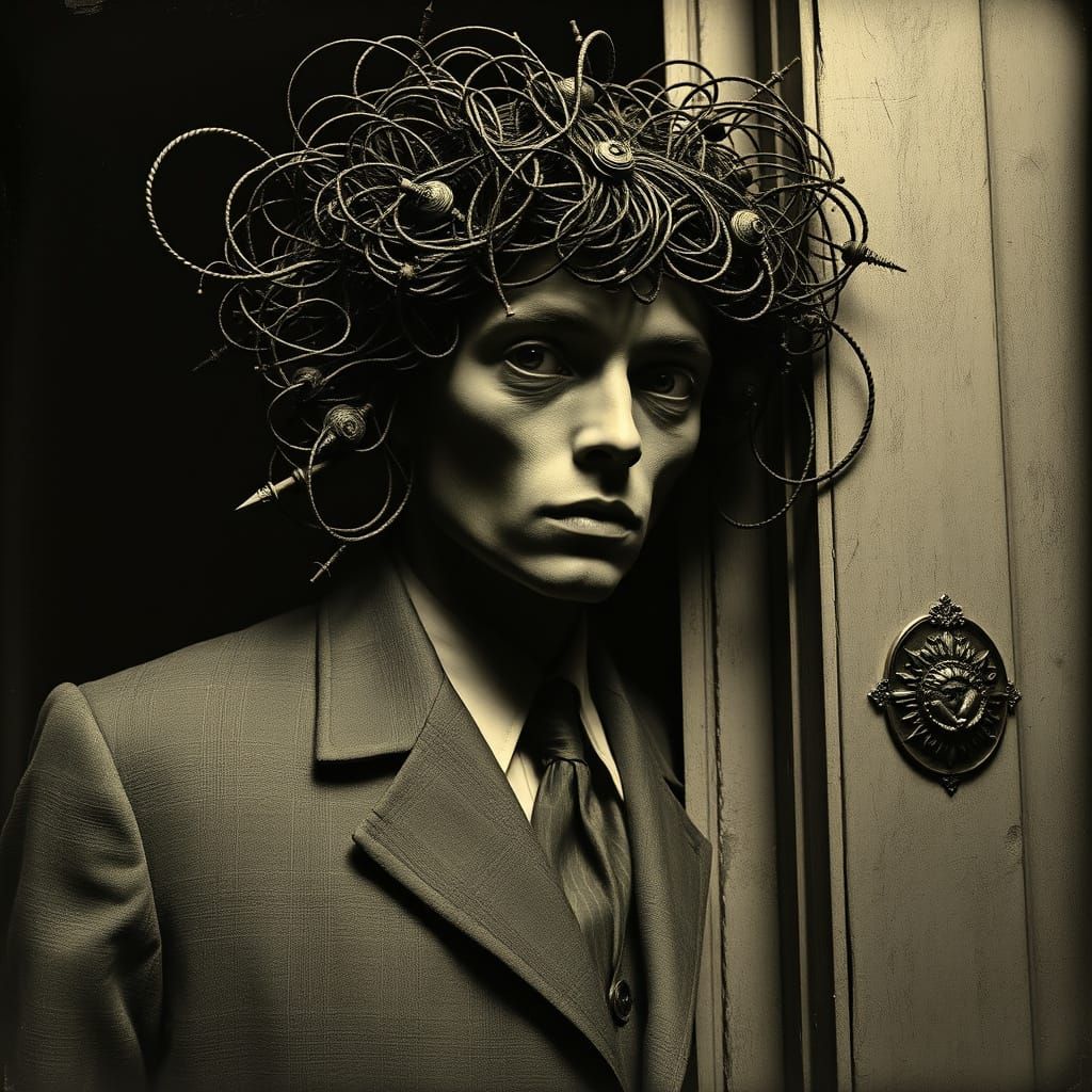 Surreal Vintage Photo of Enigmatic Figures