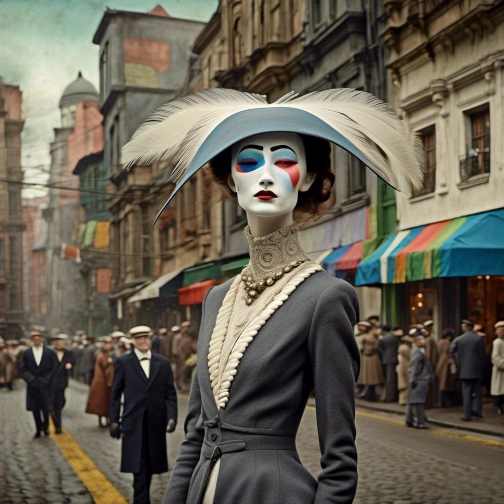 Polychromatic Cityscape: Abstract Matte Painting