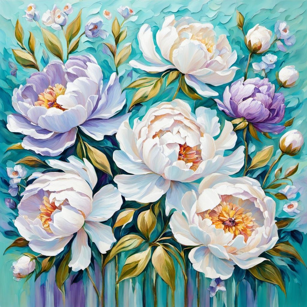 Vibrant Impasto Florals in Soft Light