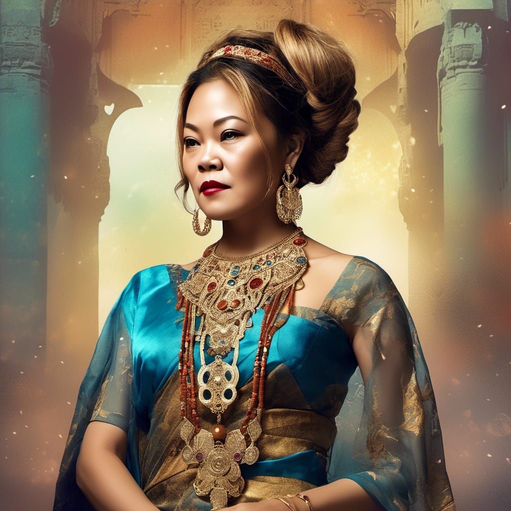 Egyptian Pharaoh in Digital Watercolor Illustration