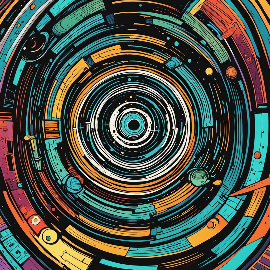 Rick and Morty Inspired Abstract Alien Planet Portal