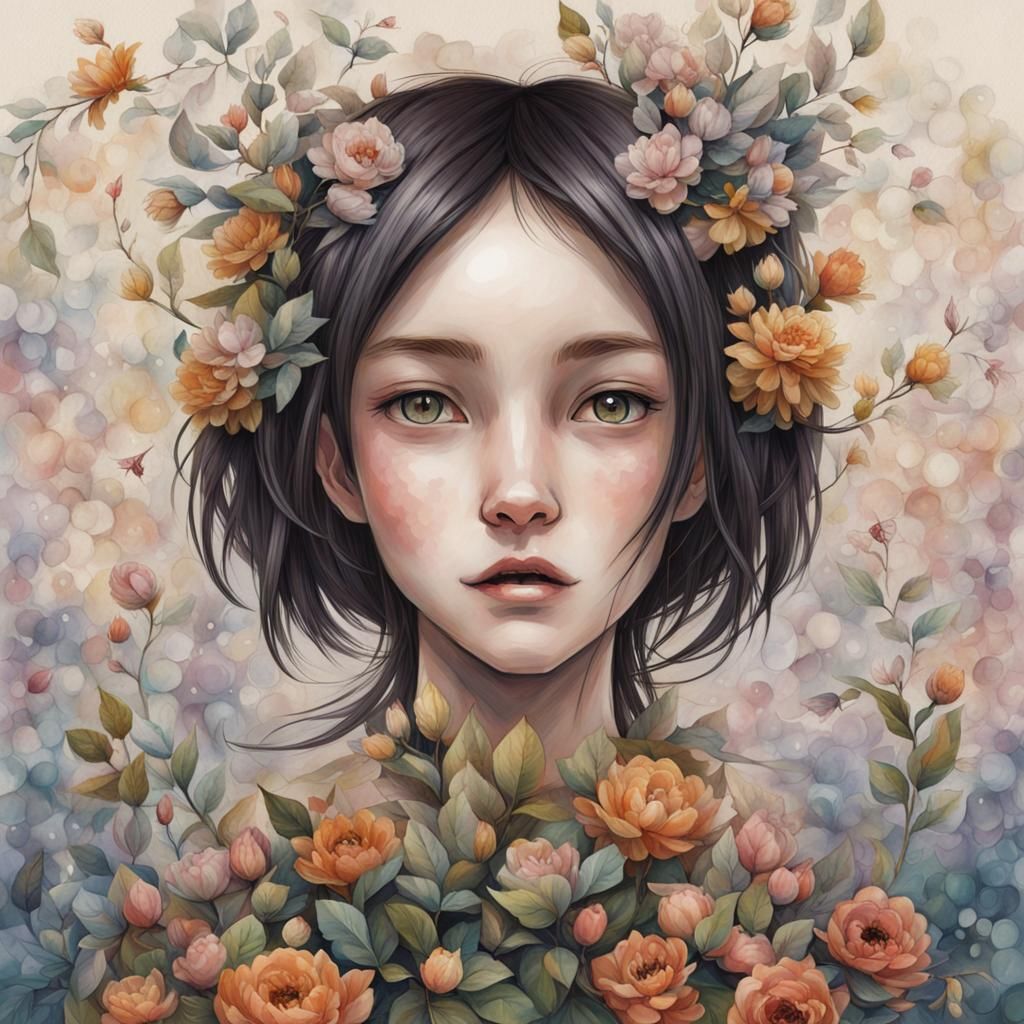 Girl Portrait in Contemporary Figurative Style