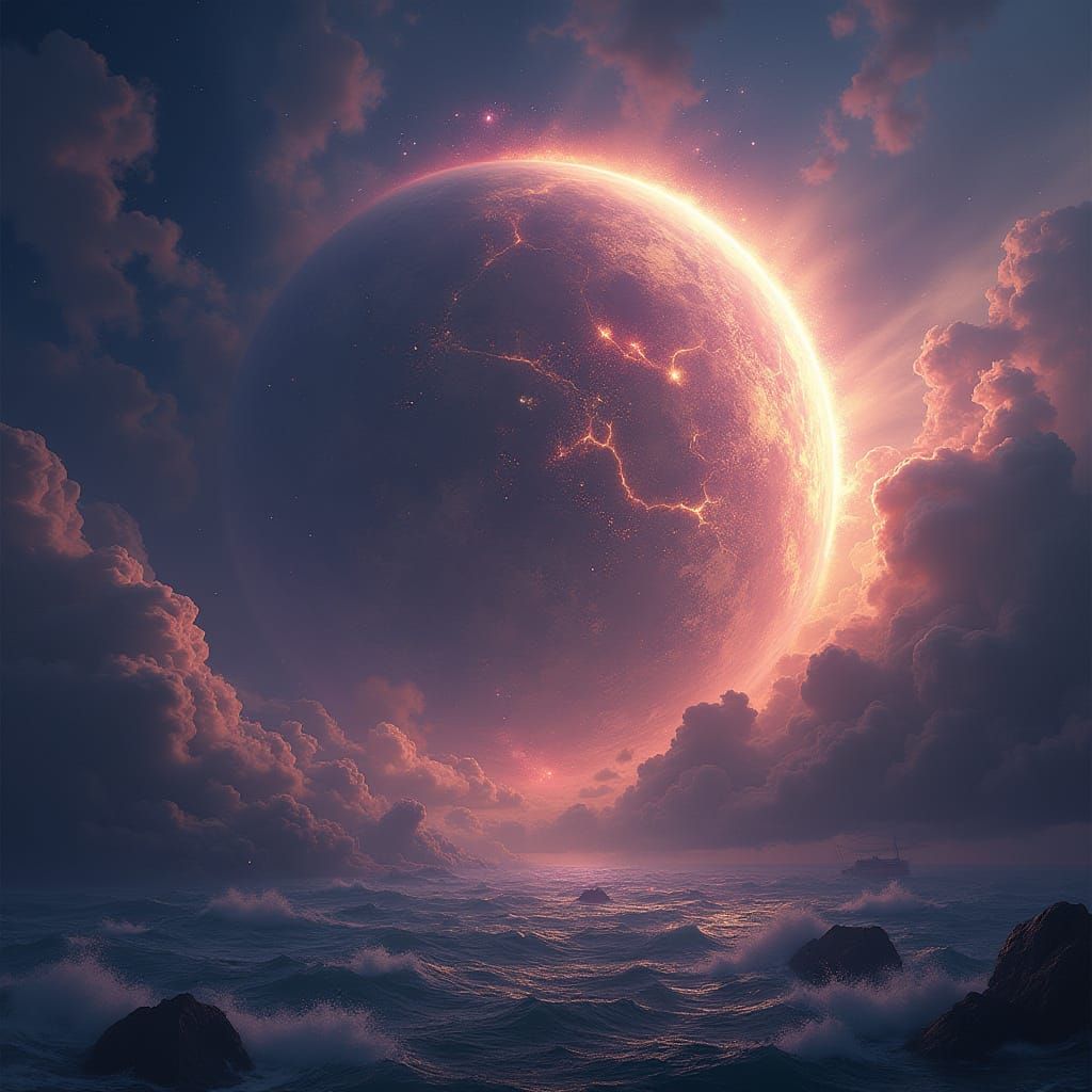 Cosmic Apocalypse: Nibiru Impacts Earth in a Blazing, Crysta...