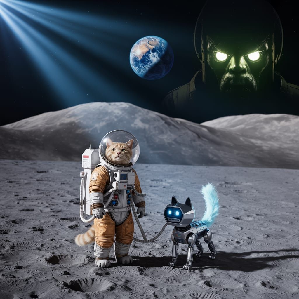 Trash Cat and Sparky's Lunar Adventure