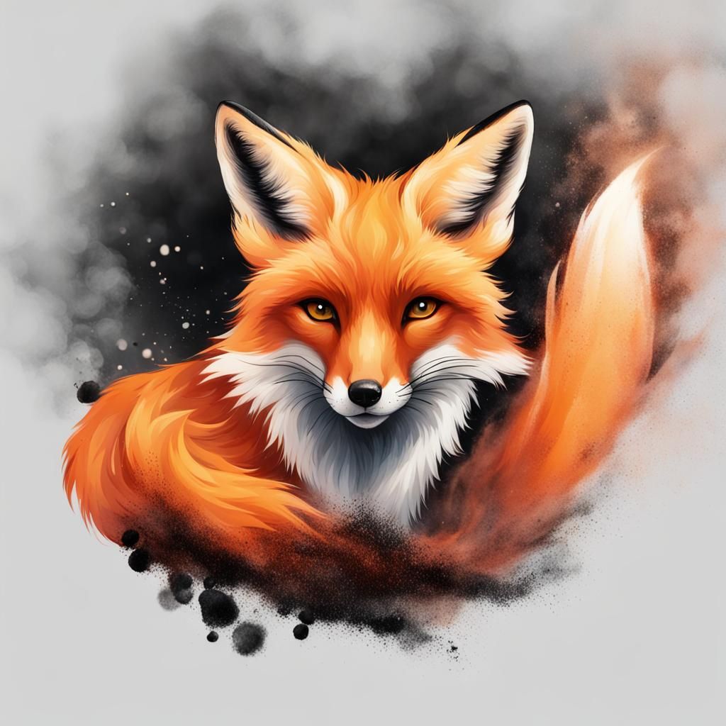 Fox Dissolving into Ashes