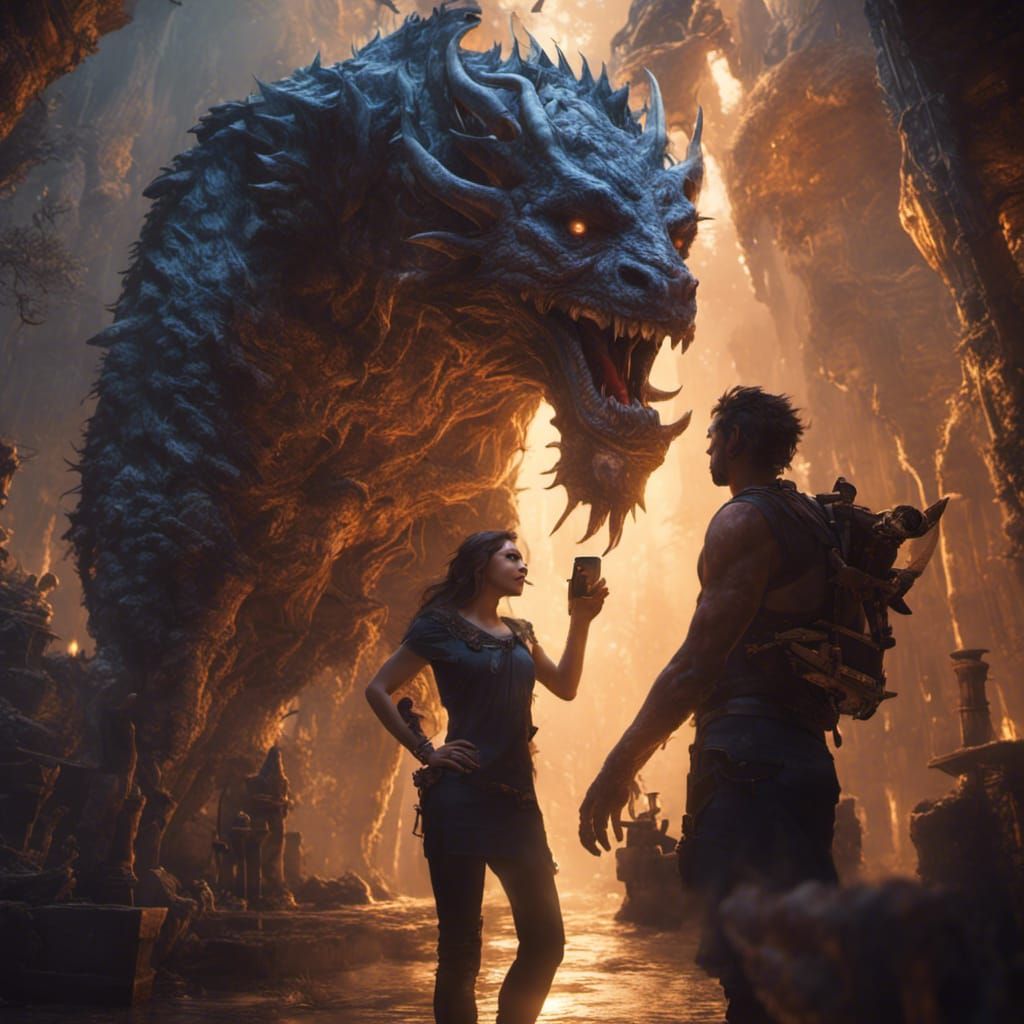 Selfies with Mythical Creatures: Dark Fantasy Art