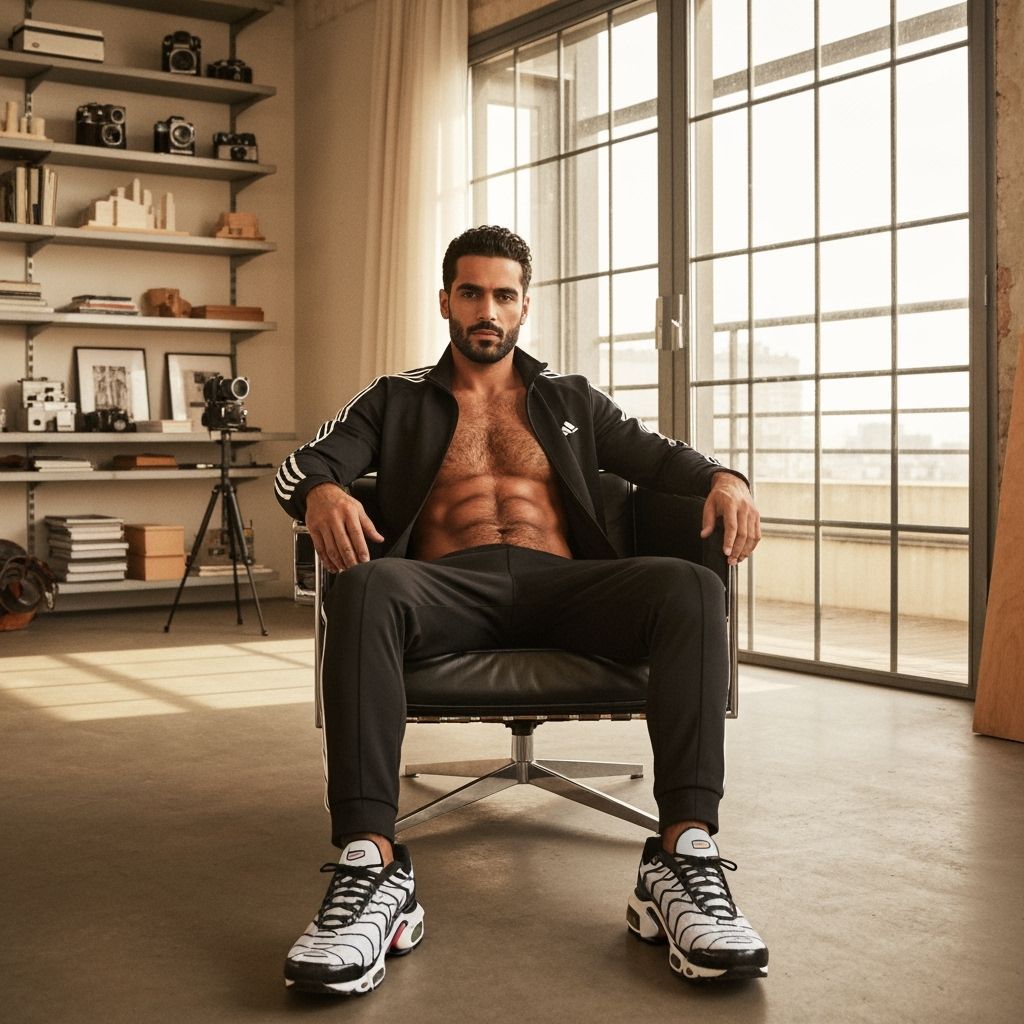 Man in Parisian Loft Bathed in Golden Morning Light