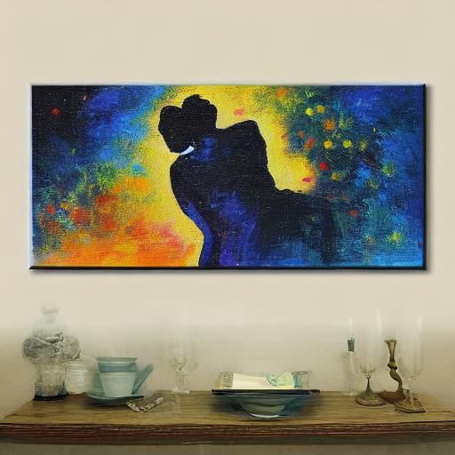 Neo-Expressionist Woman Under Mystic Night