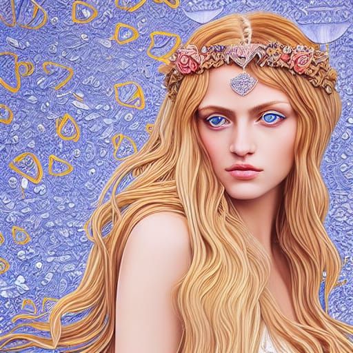 Aphrodite: 3D Rendered Portrait of Greek Goddess