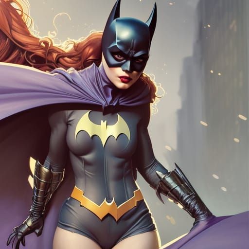 Hyperdetailed Batgirl Portrait in Dynamic Lighting