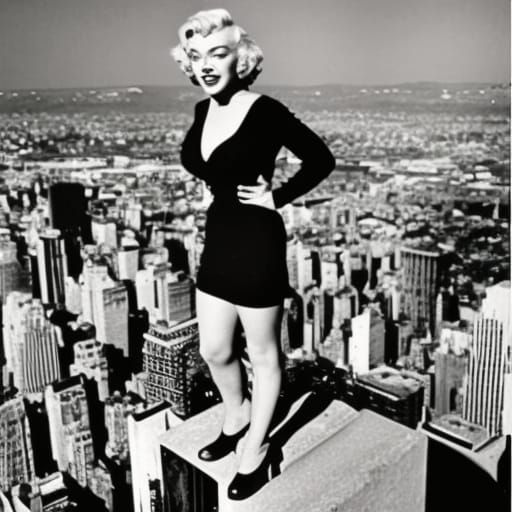 Marilyn Monroe at the Empire State Building