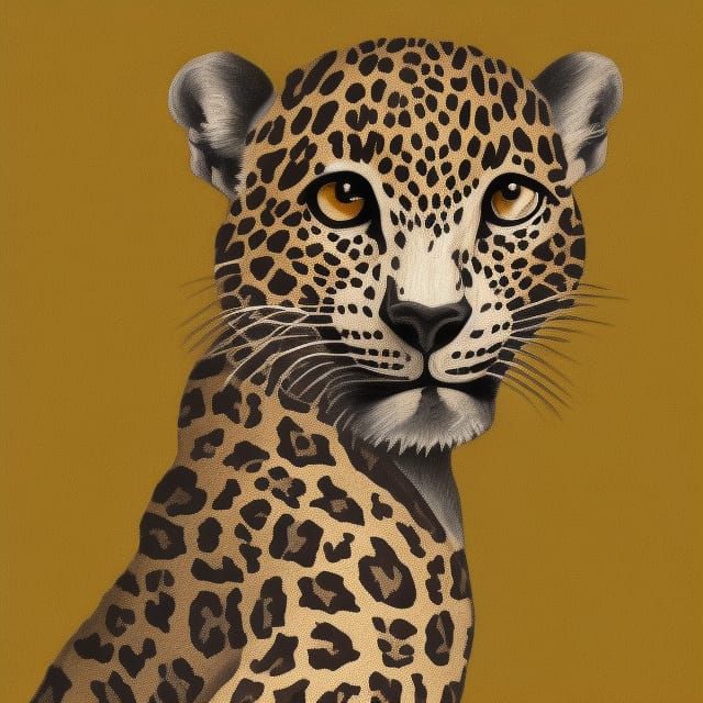 Leopard in Top Hat: Detailed Fantasy Art