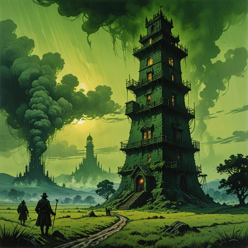 Ebony Tower in Poison Gas Haze