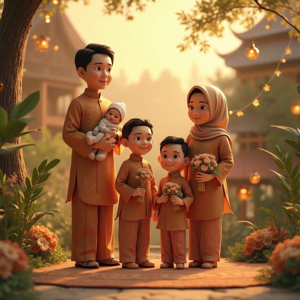 Malay Family Celebrates Hari Raya Aidilfitri in Traditional ...