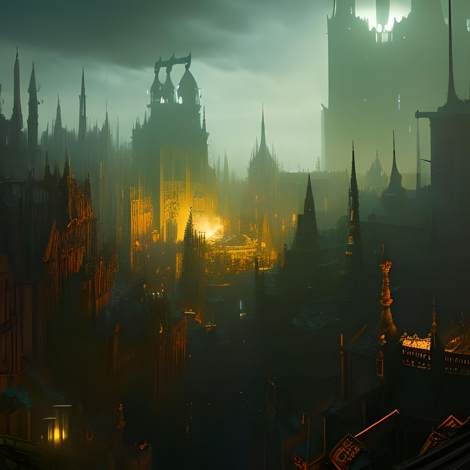 Skaven Light Fire in Dark Fantasy Style