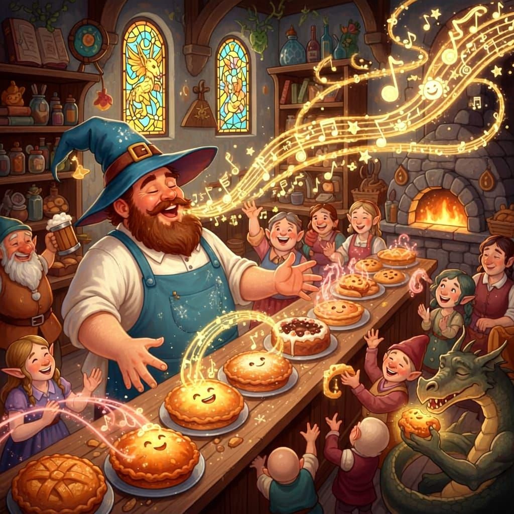 Whimsical Baker Sings Joyful Magic into Pastries
