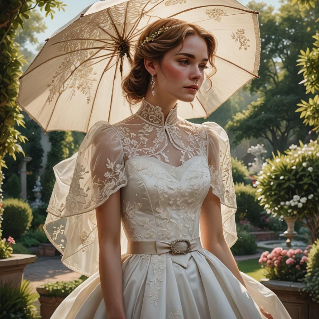 Elegant Portrait: Jane Austen Inspired, Hyperrealistic Style