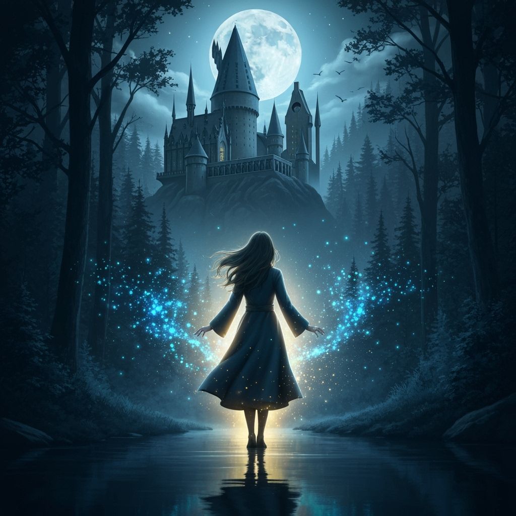 Glowing Princess in Magical Forest: Dreamlike Digital Art