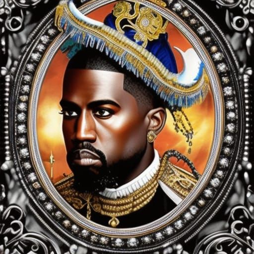 Kanye West as Pirate: Detailed Pencil Sketch