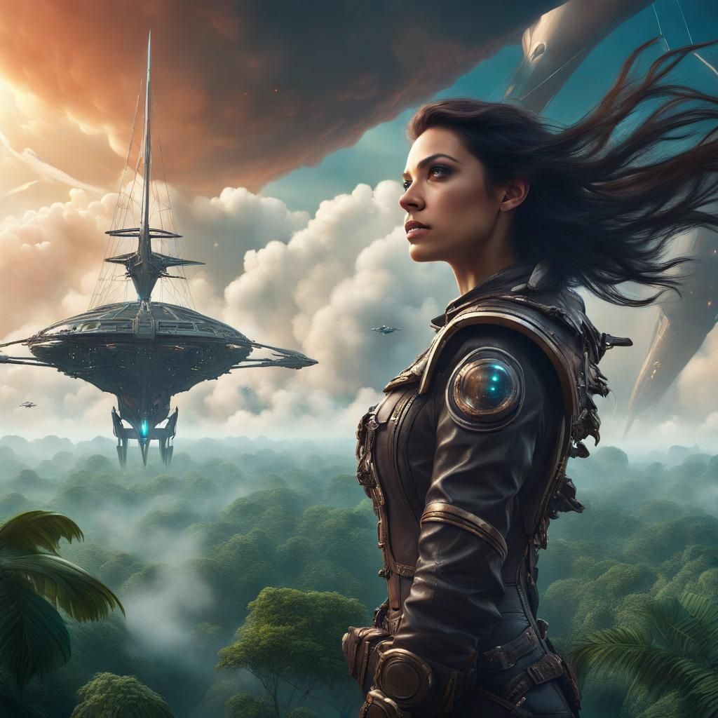 Space Pirate Portrait: Fantastical Concept Art