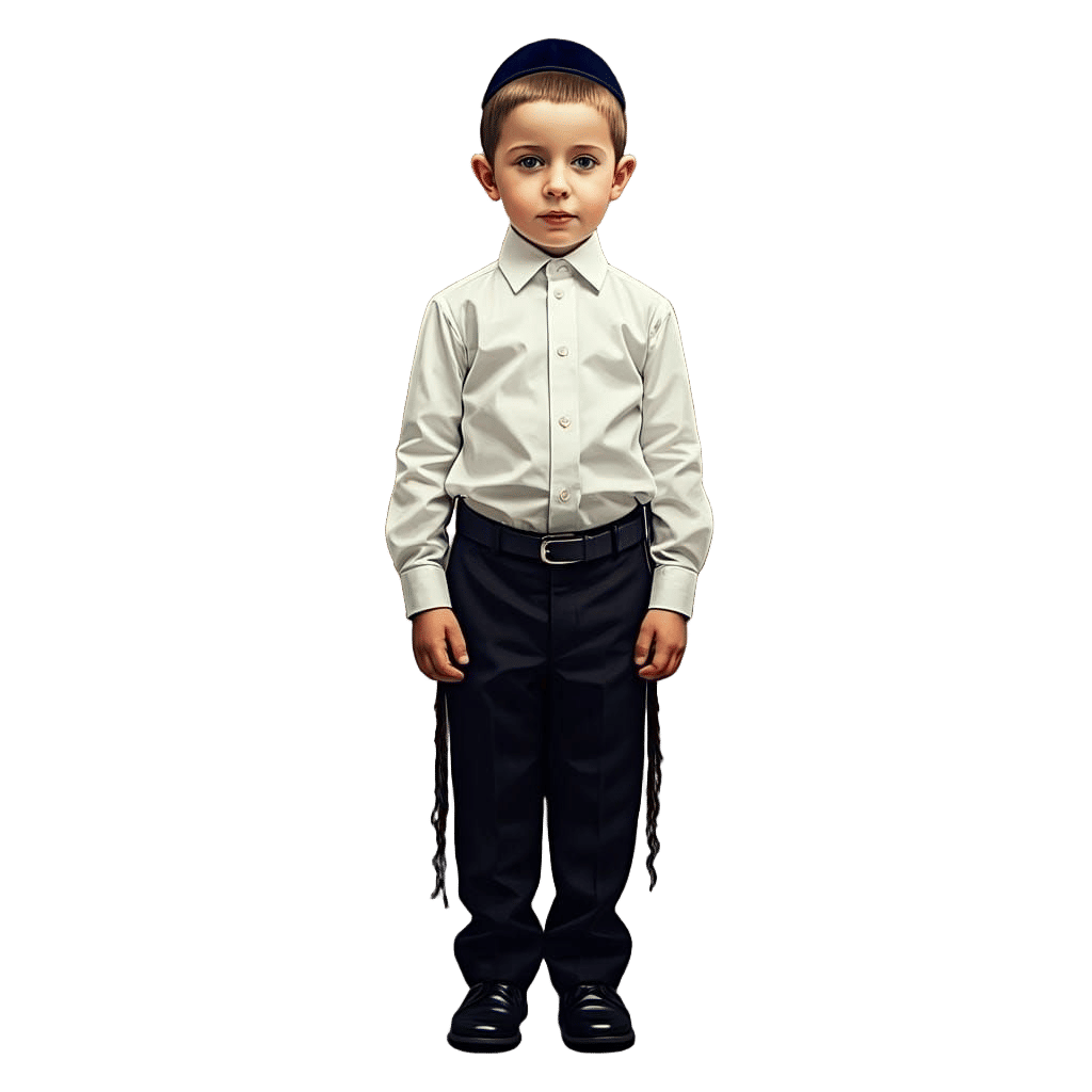 Young Haredi Boy in Traditional Attire