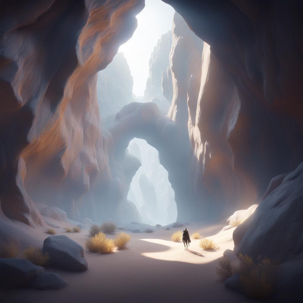 Desert Canyon Coyote in Golden Sunlight