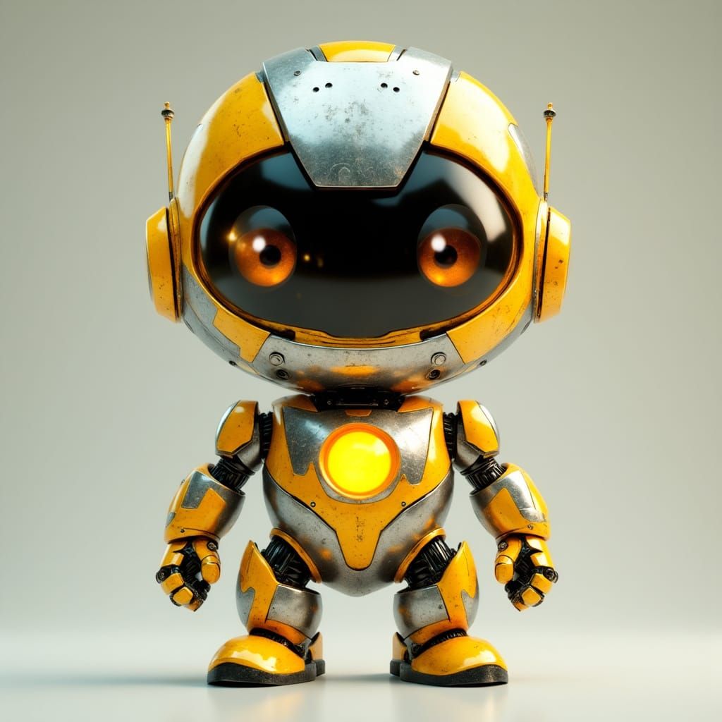 MAX the Chibi Robot Superhero in Vibrant 3D Style