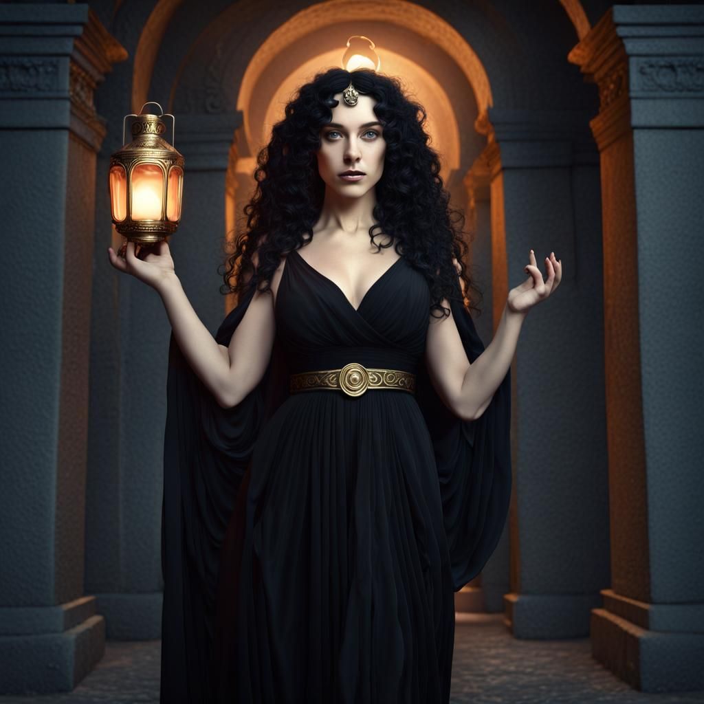 Goddess Hekate Leading the Way in Matte Painting