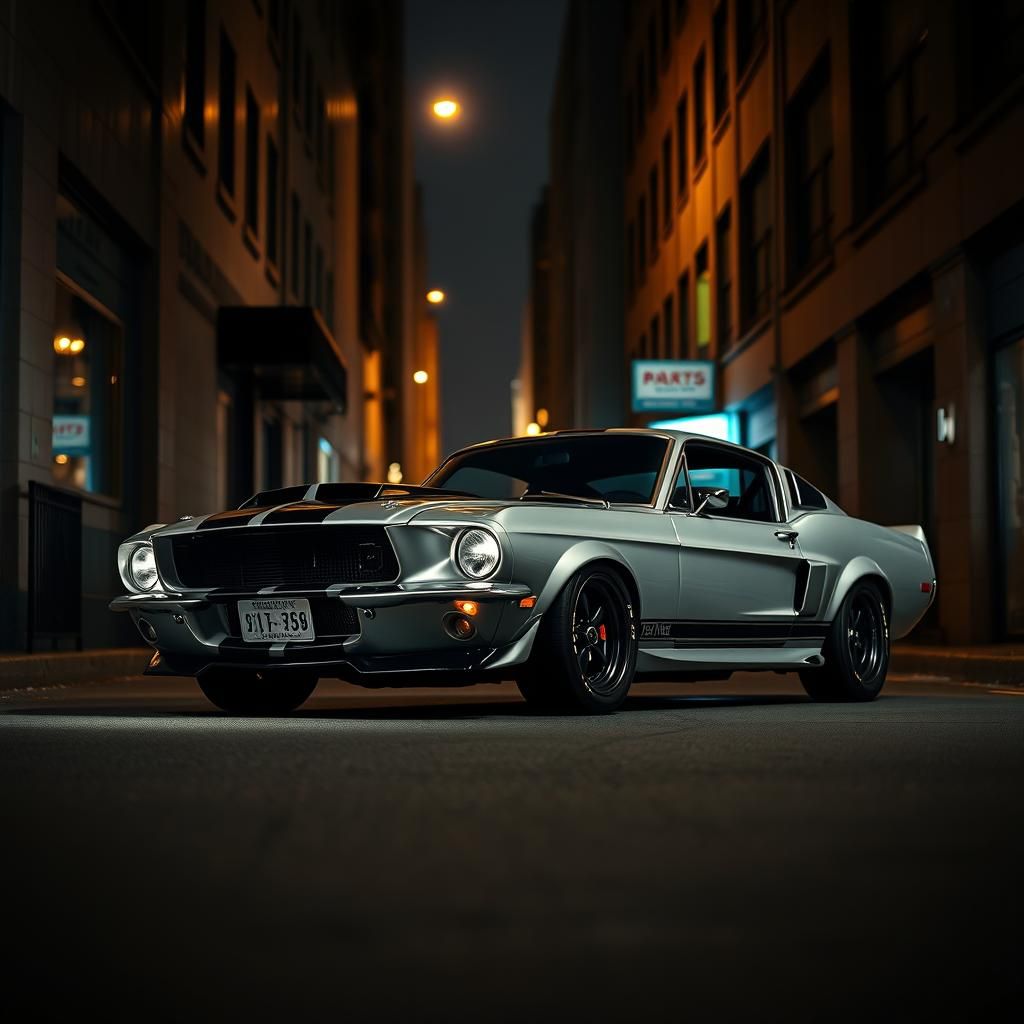 Ford Mustang Eleanor Replica in a Cinematic Alley