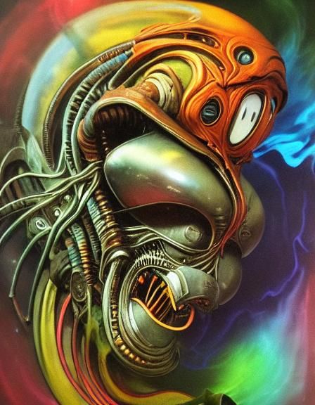 Colorful Graffiti Street Art in Space