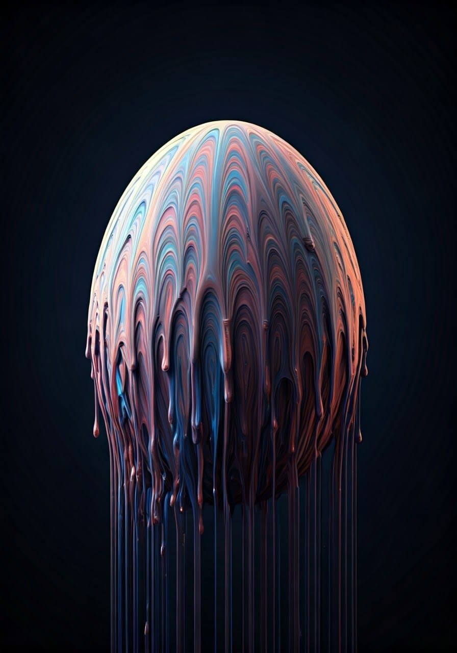 Ethereal Easter Egg Emerges from Darkness