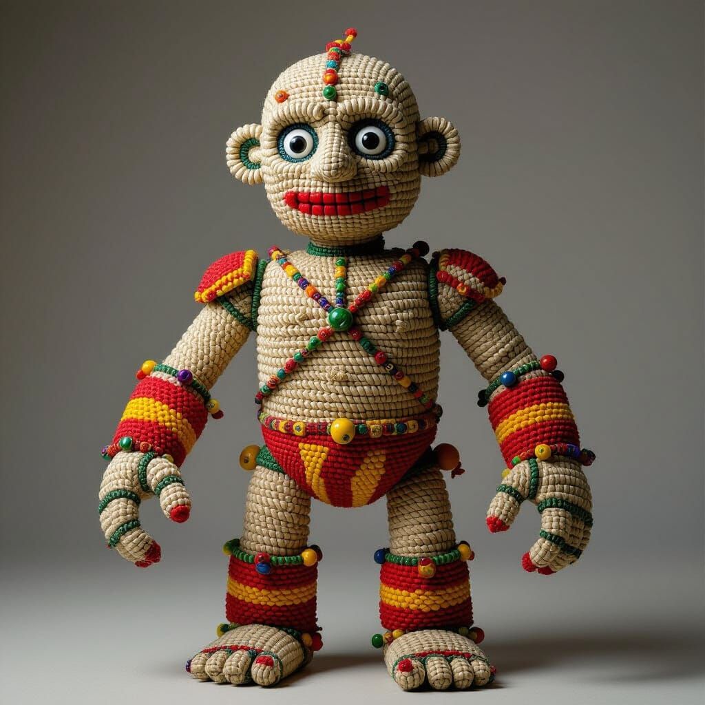 Medieval Golem Made from Stringed Beads