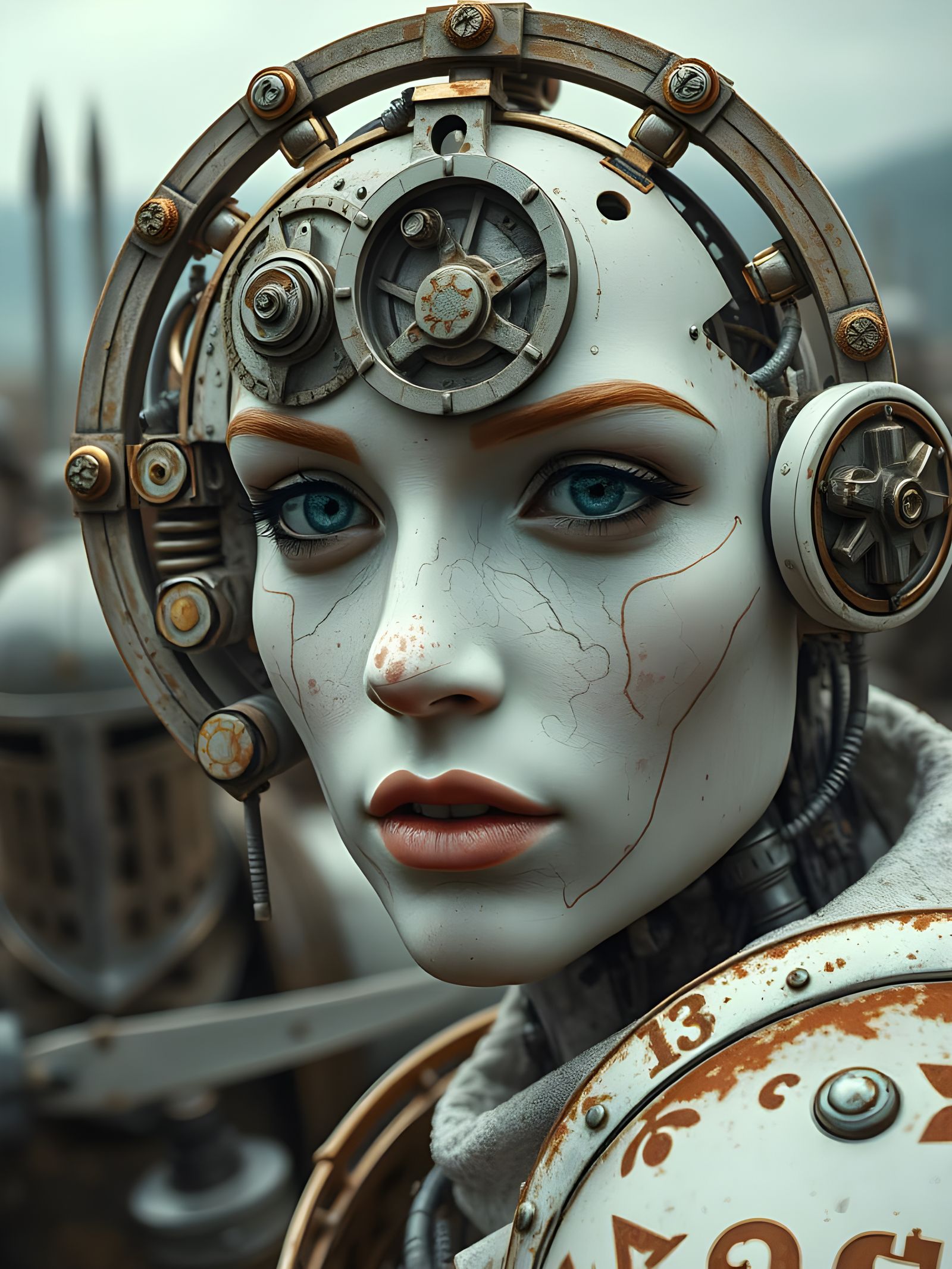 Cyborg Maiden in Ancient Battle