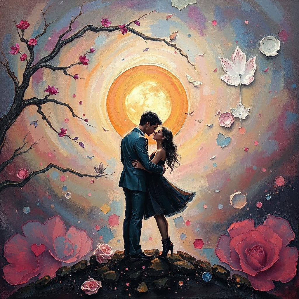 Romantic Oil Painting: In My Left Mind