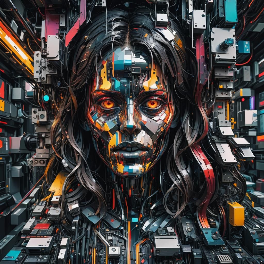 Hyperrealistic Glitch Art in High Definition