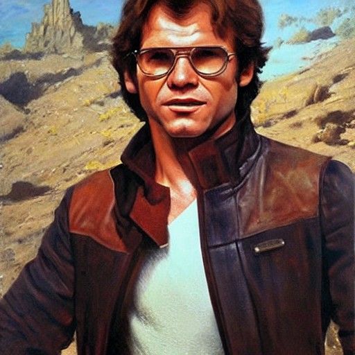 Han Solo as Oil Painting by James Gurney